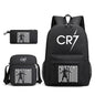 3pcs Simple Lightweight Backpacks CR7 Sports Casual Travel Outdoor Backpacks Teens Laptop Mochilas sac a dos