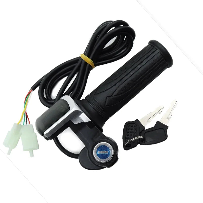 24V/36V/48V Electric Bike Twist Grip Throttle with LCD Battery Display Electric Bicycle Throttle Grip with Power Indicator