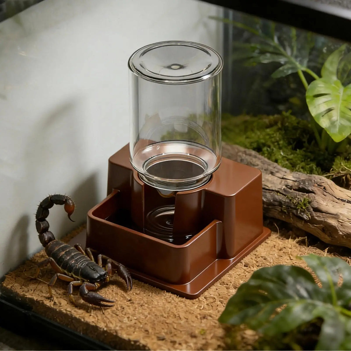 Reptile Water Dispenser Automatic Detachable Anti Drowning And Anti Evaporation Automatic Water Dispenser For Geckos Lizards