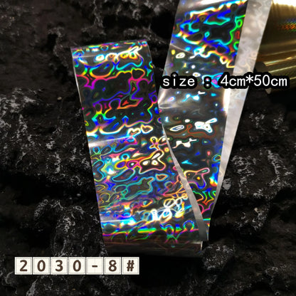 50/100cm Fish Scale Chameleon Nails Metal Nail Art Foil Fish Lure Transfer Decals Wraps Stickers Laser Manicure Decorations
