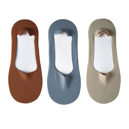 5 Pairs/Lot Men's Socks Breathable Silicone Non-slip Invisible Won't Fall Off Boat Sock Comfortable Breathable Ultra-thin Sox