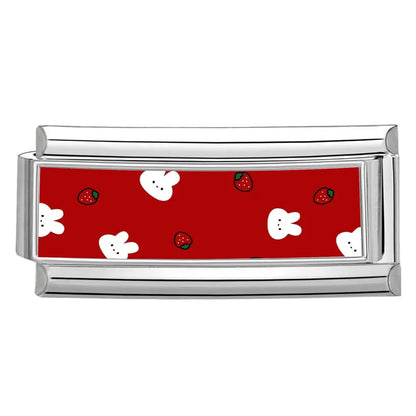 Y2K Red Pink Heart Dog Cat Flowers Italian Charm Link Fit 9mm Stainless Steel Jewelry DIY Making Bracelets For Gifts