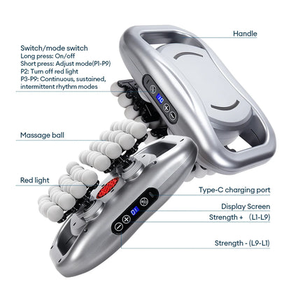 48-Heads Fascia Gun High-Frequency Vibration Body Massage Gun Back and Waist Massager Neck Shoulder Massager Muscle masajeador