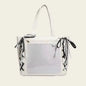 Japanese Sweet Women Ribbon Ita Bag Cute Lolita Girl Transparent Handbags Fashion Large Capacity Tote Bag Aesthetic Shoulder Bag