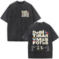 Rapper Bad Bunny Vintage Washed T Shirts Debi Tirar Mas Fotos DTMF T-shirts Men's Clothing Fashion High Quality T-shirt Couples