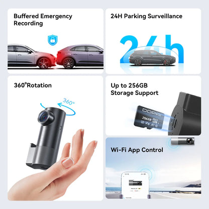 DDPAI MINI Pro 2K Dash Cam WiFi Car DVR Night Vision Smart Voice Control Support 24H Parking Monitor Car Dash Camera Recorder