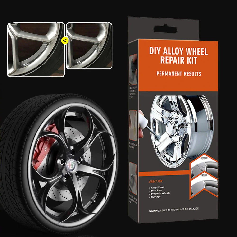 DIY Wheel Paint Repair Kit Car Alloy Wheel Scratch Fix Tool for Rim Surface Damage Auto Rim Dent Care Wheel Refurbished Kit