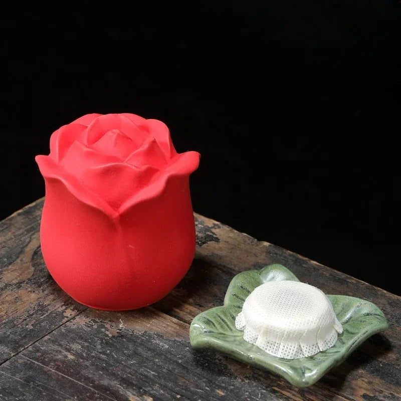 Ceramic Ash Urn Mini Funeral Box Small Pet Cremation Ashes Urns Animal Rose Flower Container Puppy Deceased Pet Cats Memorial