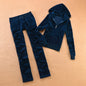 Solid Color Velvet Tracksuit 2025 Women's Zipper Top and Pants Suit Two-Piece Set