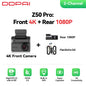 DDPAI Dash Cam Z50 Pro 4K HDR + 1080P Car DVR Night Vision Wi-Fi 6 GPS ADAS 24h Parking Monitor Front and Rear Camera Dashcam