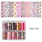 10 Patterns New Metal Nail Foils for Transfer Paper Stickers Floral Chameleon Nails Wraps DIY Water Marble Nail Art Decorations