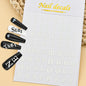 3D Glittery Gothic Letter Design Nail Art Stickers Uppercase Alphabet Letters Artistic Designs DIY Nail Art Decals Decoration #1