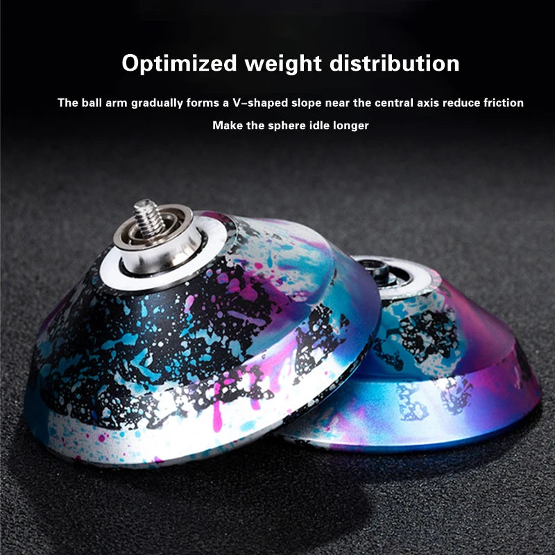 Yoyo Professional Magic Metal Yoyo With 10 Ball Bearing Alloy Aluminum High Speed Unresponsive Yoyo Classic Toys For Kids