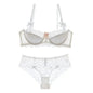 MOYISU French Romantic Lace Comfortable Breathable セクシー Tushy Slim Bra Collection Pure Desire Girls Push Beautiful Underwear SET