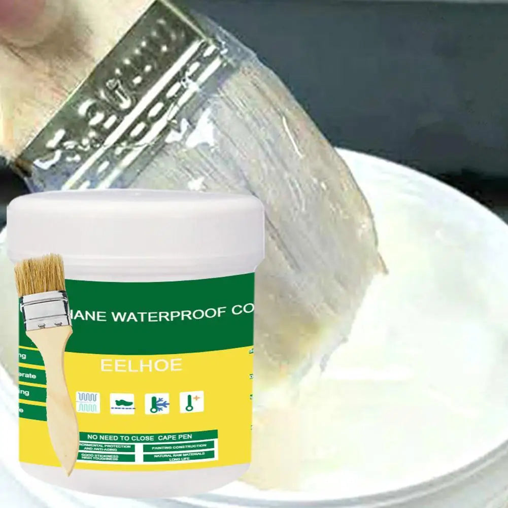 1-3Pcs Transparent Waterproof Agent With Brush Coating Sealant Agent 30/100/300g Polyurethane Glue For Home For Roof Bathroom