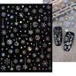 1sheet 3D White Snowflakes Nail Stickers for Christmas Winter Snow Flower Self-adhesive Nail Art Decals DIY Manicure Decorations
