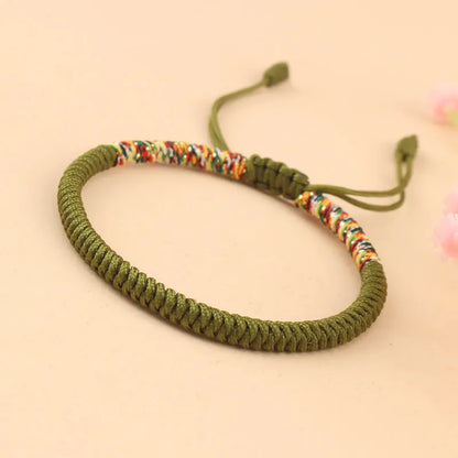 Tibetan Buddhist Bracelet Unisex Handmade Braided King Kong Knot Colorful String Bracelets for Women Men Lovers Lucky Jewelry