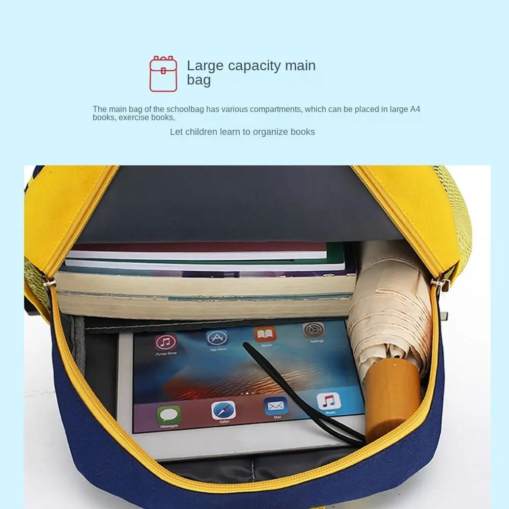 Durable Cute Backpack Cartoon Dinosaur Waterproof Students Bag Kindergarten Large Capacity School Bag for Children