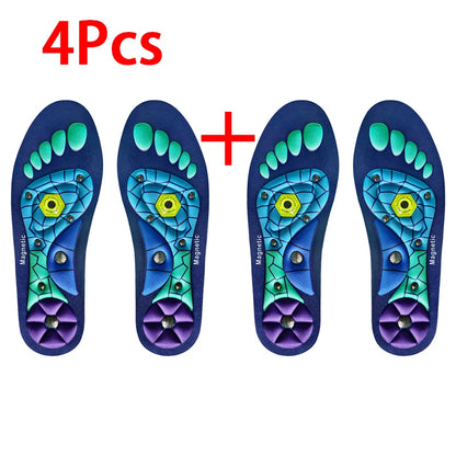 Plantar Acupoint Massage Insoles Men Women Magnetic Therapy Massage Insole Arch Support Orthopedic Shoe Pads 2Pcs/4Pcs