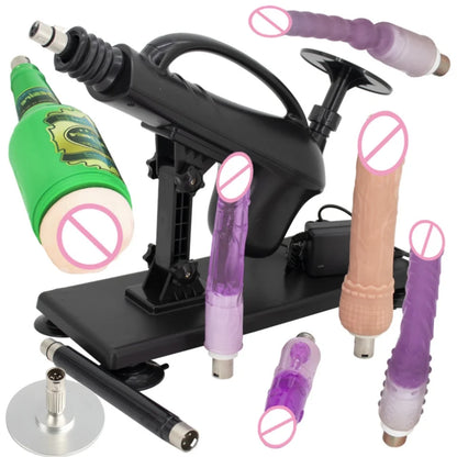FREDORCH Sex Machines More Attachment Masturbating Pumping Sex Gun Adjustable with Dildo Couples Sex Toy Love Machine for Couple