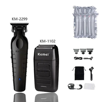 Kemei KM-2296 KM-2299 KM-1102 Professional Hair Clipper Kit Electric Shaver Male Hair Cutting Machine Men’s Trimmer Machine