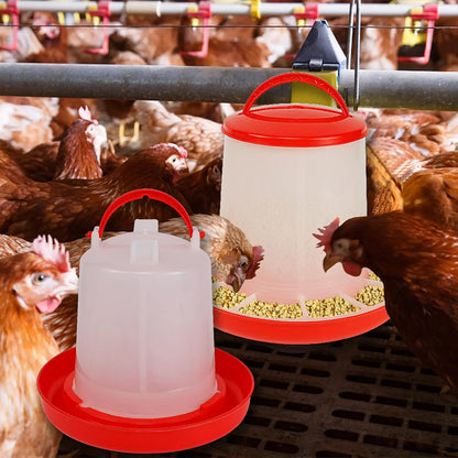 3kg+3L Chicken Feeder And Waterer Water Food Dispenser Automatic Chicken Birds Chick Waterer Feeding Bucket Container Supply