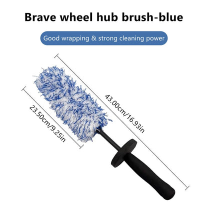 SEAMETAL Non Slip Microfiber Wheel Brush Mitt Premium Plush Car Wash Wheels Brushes for Car Rims Spokes Wheel Barrel Cleaning