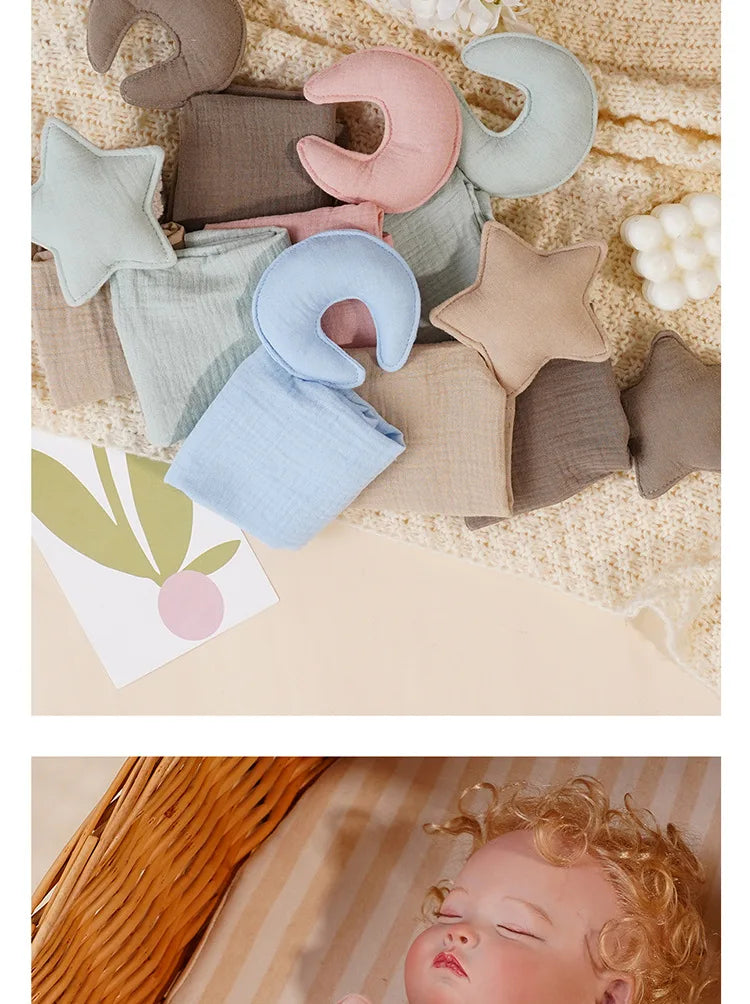 Baby Square Comforter Towel Sleep Appease Towel Star Square Blanket For Kids Cute Muslim Infant Saliva Towel