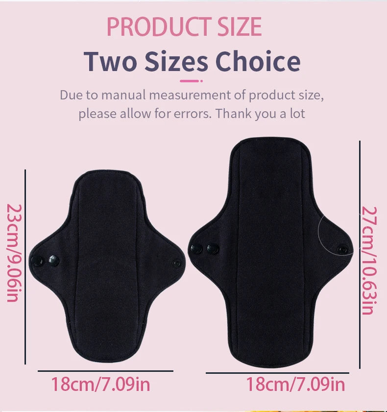 4pcs Washable Sanitary Towels Cotton Menstrual Pad Reusable Women Sanitary Napkins Feminine Hygiene Product Period Cloth Pads