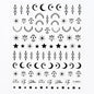 Black White Star 3D Nail Art Sticker Y2K Pentagram Self-Adhesive Decals Laser Shiny Glitters Starlight Manicure Ornaments Slider