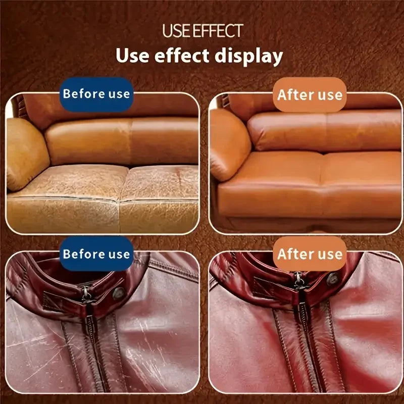 Car Leather Seat Conditioner Cream - Auto Interior Restorer for Sofa, Bag, Jacket | Plastic & Leather Care Oil, Nourishing Treat