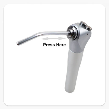 ELIJAH Dental Air Water Spray Gun Triple 3 Way Syringe Handpiece with 2 Nozzles Tips Tubes For Dental Lab Silvery Available