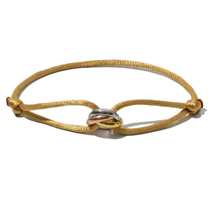 Zalman Wholesale GDS888 Luxury Unisex Bracelet 3 Metal Buckle Hand Chain Adjustable Men's Rope Bracelet for Women Jewelry Gifts