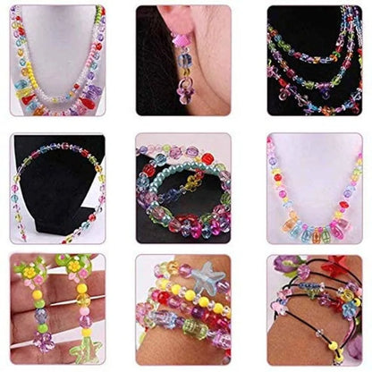 Arts Crafts DIY Handmade Beaded Kit Jewelry Set Handmade DIY Making Beads Kit DIY Creative Beads for Children Girl