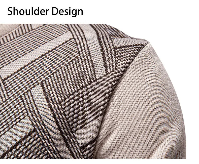 New Sweater Men Casual Knitted Pullover Solid Color Warm Regular Fit Round Neck Sweater Pullovers Mens Sweatwear