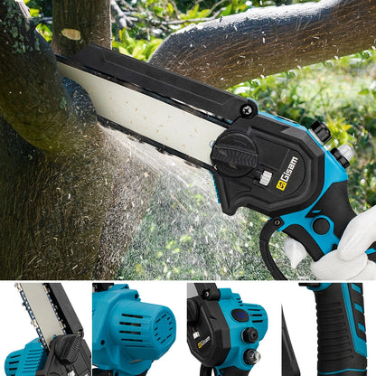 Gisam 8 Inch Brushless Electric Saw One-handed  Electirc ChainSaw Woodworking Garden Tool Pruning Saw For Makita 18v Battery Pin
