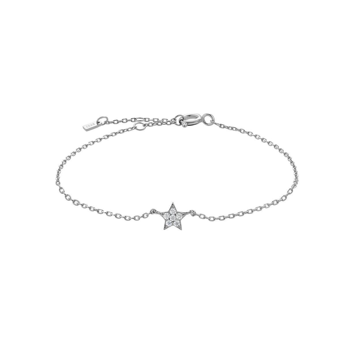 ANDYWEN 2020 New 925 Sterling Silver Gold Starry Sky Spakle Star Linked CZ Zircon Chain Bracelet Women Fine Jewelry Luxury