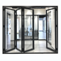 Sixinalu Folding Door Thermal Break Aluminum Profile Alloy Frame Sliding Accordion Door Custom Double-glazed Tempered Glass