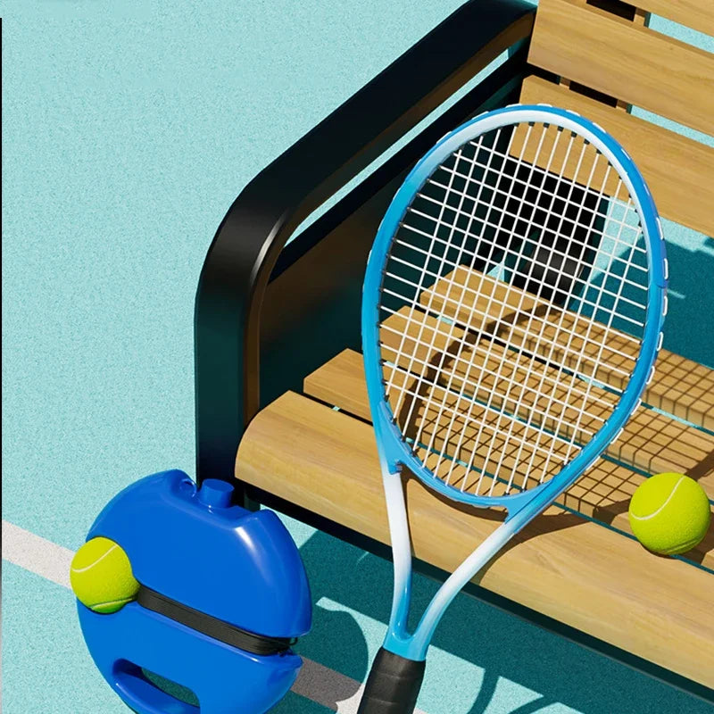 Heavy Duty Tennis Training Aids Base With Elastic Rope Ball Practice Self-Duty Rebound Tennis Trainer Partner Sparring Device