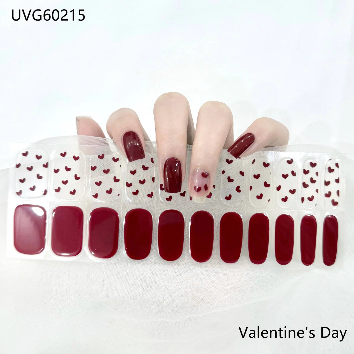16/20/22Tips Semi-Cured Gel Nail Wraps Full Cover Manicure DIY Waterproof Long Lasting Gel Nail Stickers set for UV Lamp Need