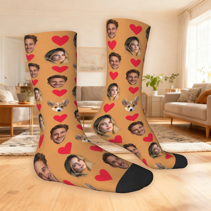 Customized socks for men and women Face-themed funny expression socks Personalized photo-customized socks Birthday gifts