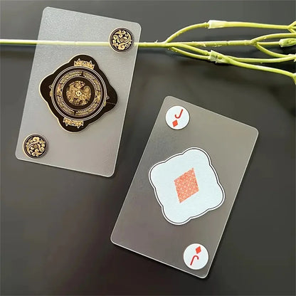 Waterproof Transparent Plastic Playing Cards 2Sets Creative Durable PVC Poker for Deck Board Game and Classic Card Games Access