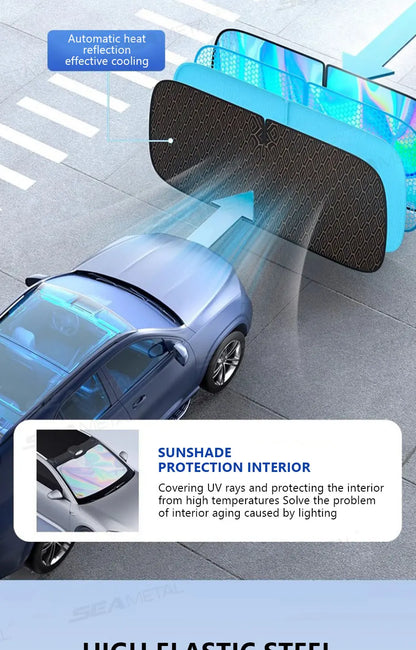 SEAMETAL Car Windshield Sun Shade Five-layer Front Window Sunshade Windshield Sun Protection Cover UV Blocker Summer Car Covers
