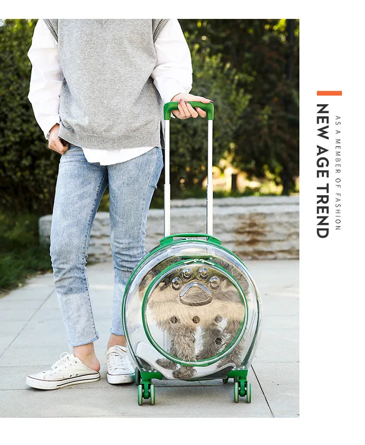 High Quality Pet Suitcase with Shoulder Straps, Portable for Dogs To Go Out Transparent Bag, Space Cabin, Cat Bag Large Capacity