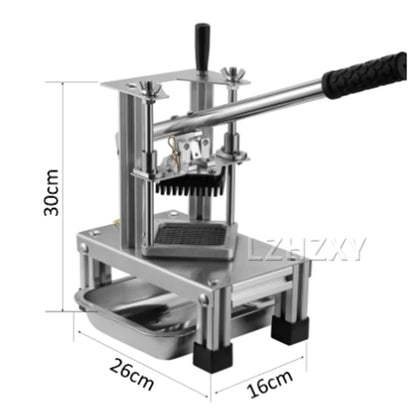 French Fries Cutter Commercial Vegetable Fruit Slicer Dicer With 3 Stainless Steel Blades Potatoes Carrots Cucumbers
