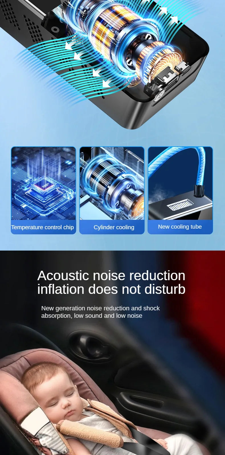 Wireless Air Pump 150psi Touch Screen/Key Portable Electric Tire Inflator For Car Bicycle Motorcycle Mini Air Compressor Injecto