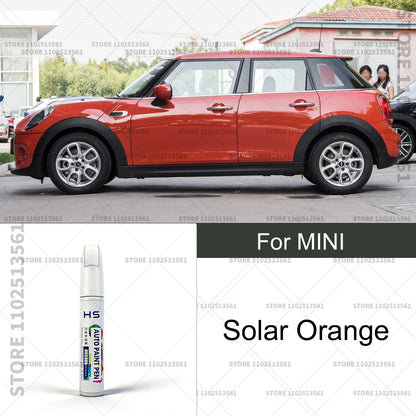 For MINI Black Pepper White lsland Blue Red Gold Green Grey Car Paint Repair Pen Touch Up Scratch Remover DIY Auto Accessories