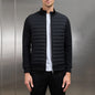 Autumn Winter Lightweight Stand Collar Down Jacket for Men Solid Slim Zipper Casual Warm Parkas Outwear Business Causal Jackets