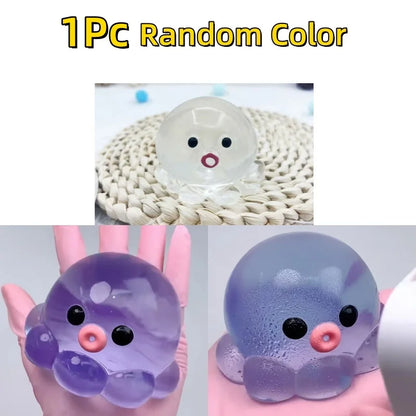 Homemade Bubble Octopus Squeeze Toy for Relax Fun Party & Birthday Gift Slow Rebound TPR Material Interactive Sensory Game Toys