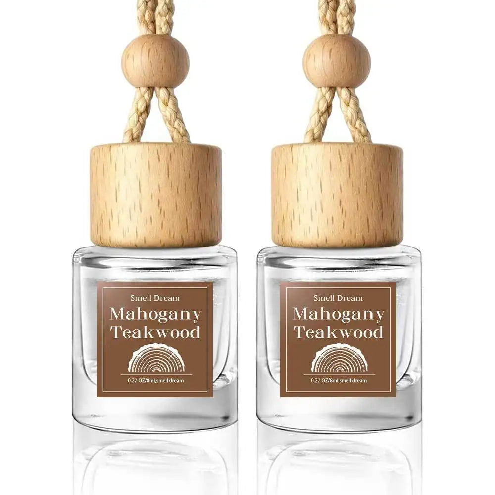 2 Pack Car Air Freshener Diffuser 2 Pack Hanging Air Freshener Diffuser - Vanilla Cream Fragrance Oil Air D iffuser for Car